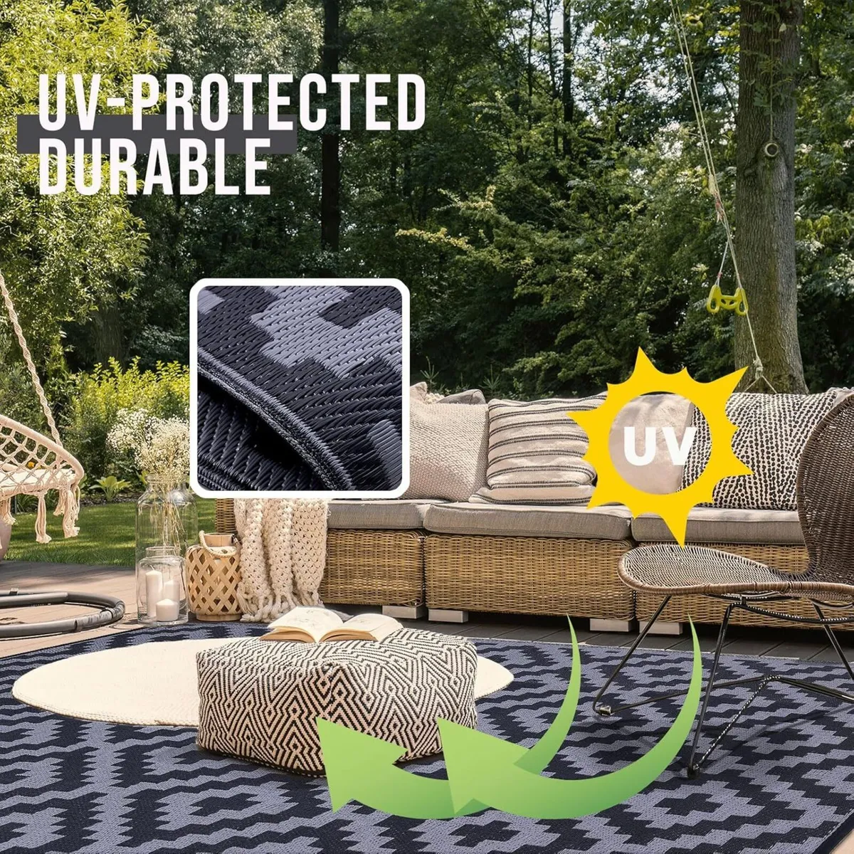 Waterproof Outdoor Rug Anti-slip Reversible - Image 4