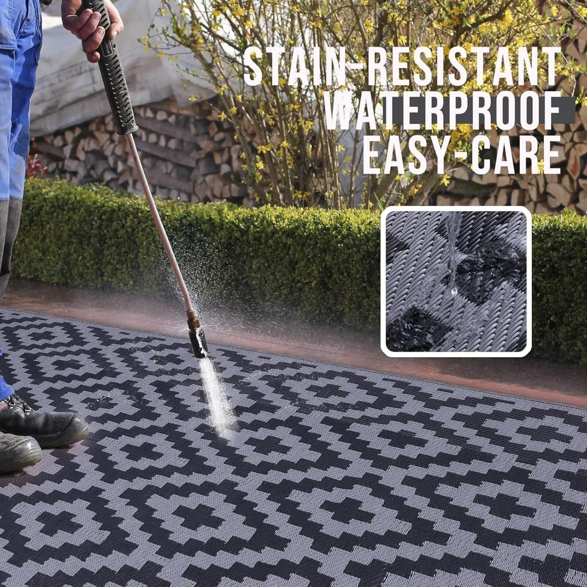 Waterproof Outdoor Rug Anti-slip Reversible - Image 3
