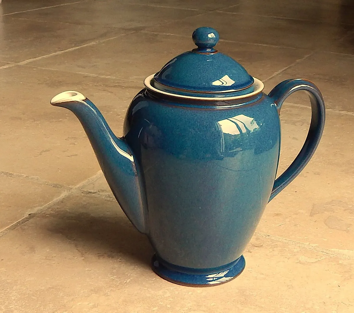 Denby Pottery Boston Blue Coffee Pot - Image 1