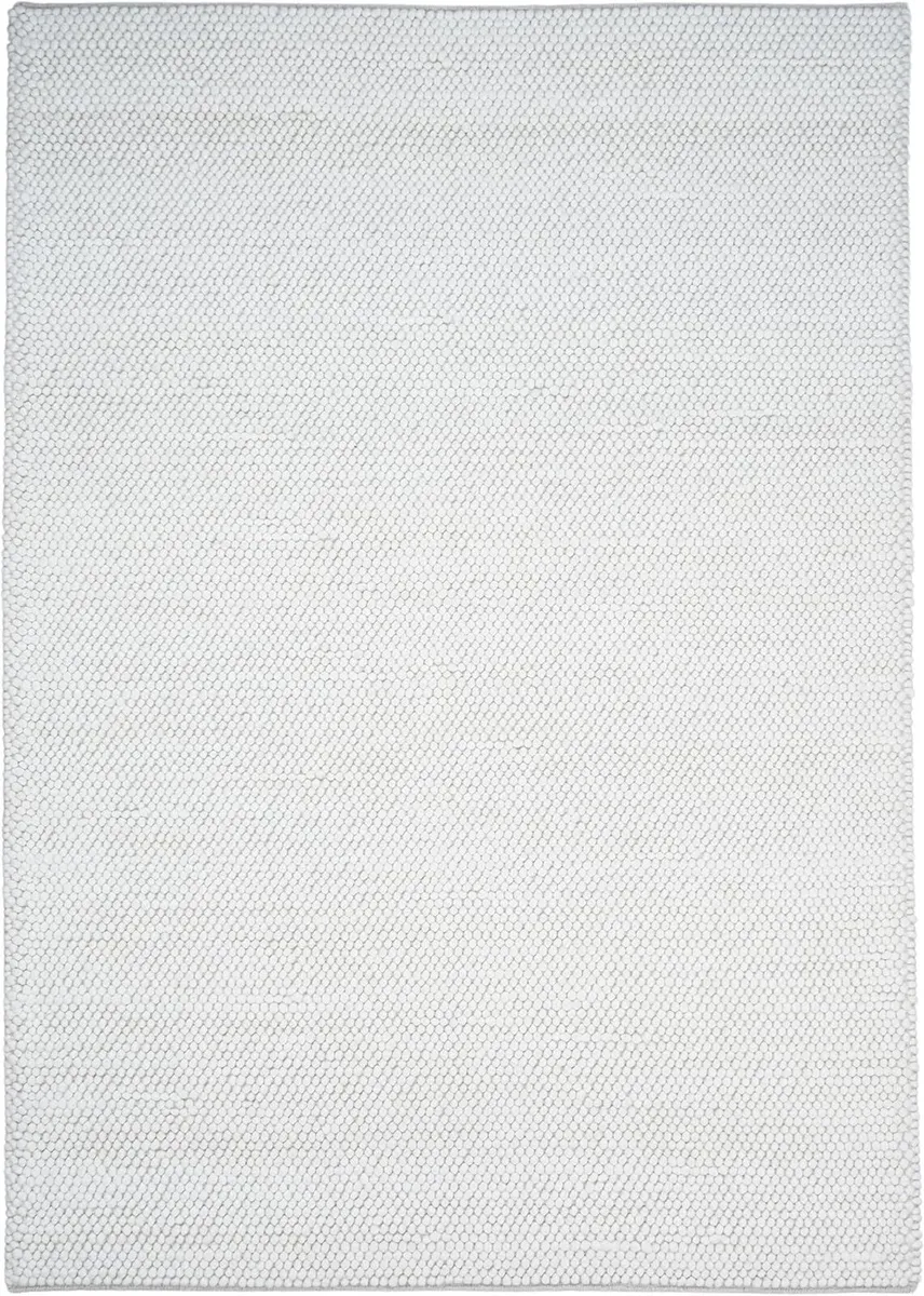 80 x 150 cm Rug Living Room Ivory Wool Modern - Image 1