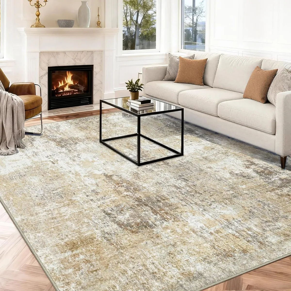Washable Rugs Living Room 240x300 cm Modern - Image 1