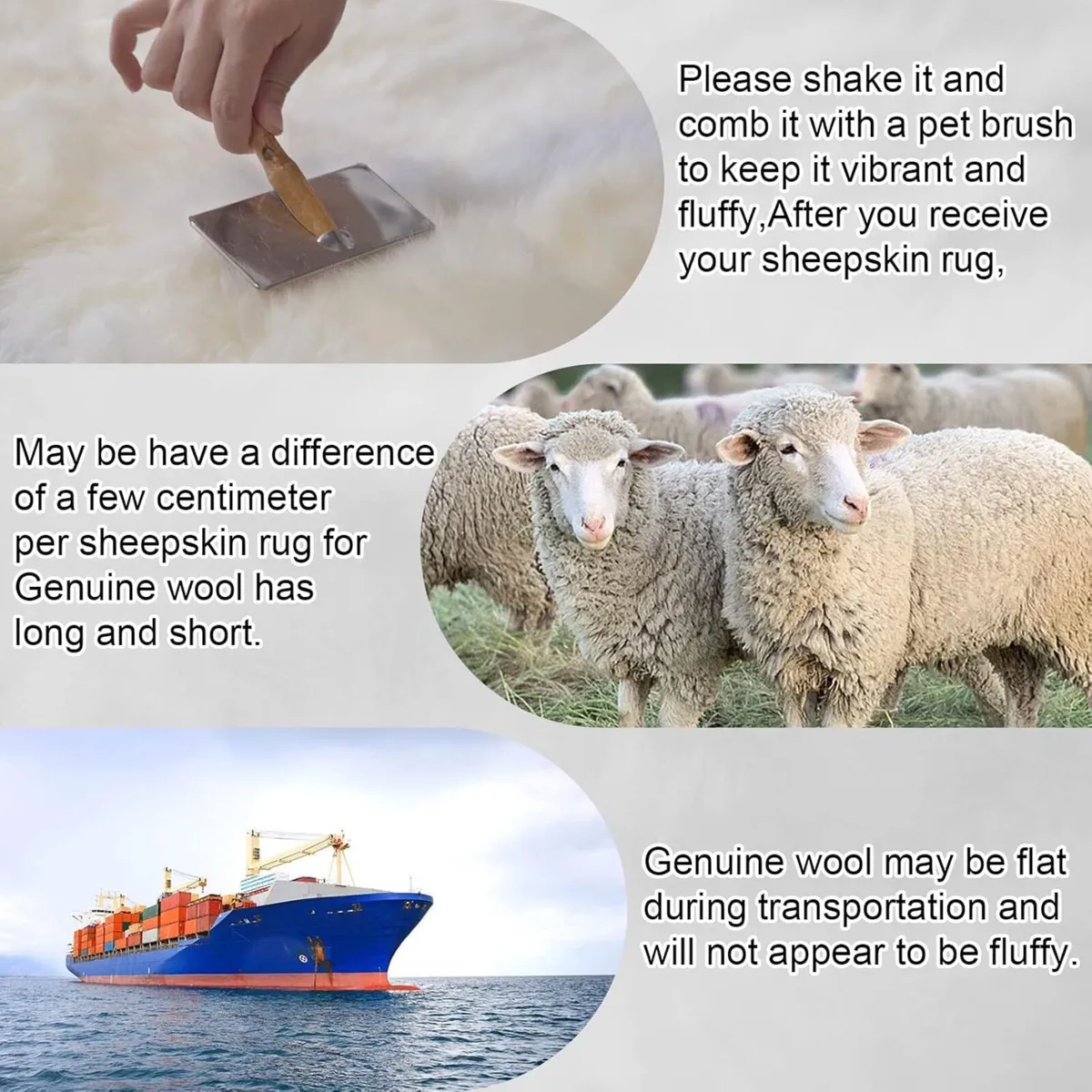 Large Fluffy Grey Rugs For living Room (170x55cm) - Image 3