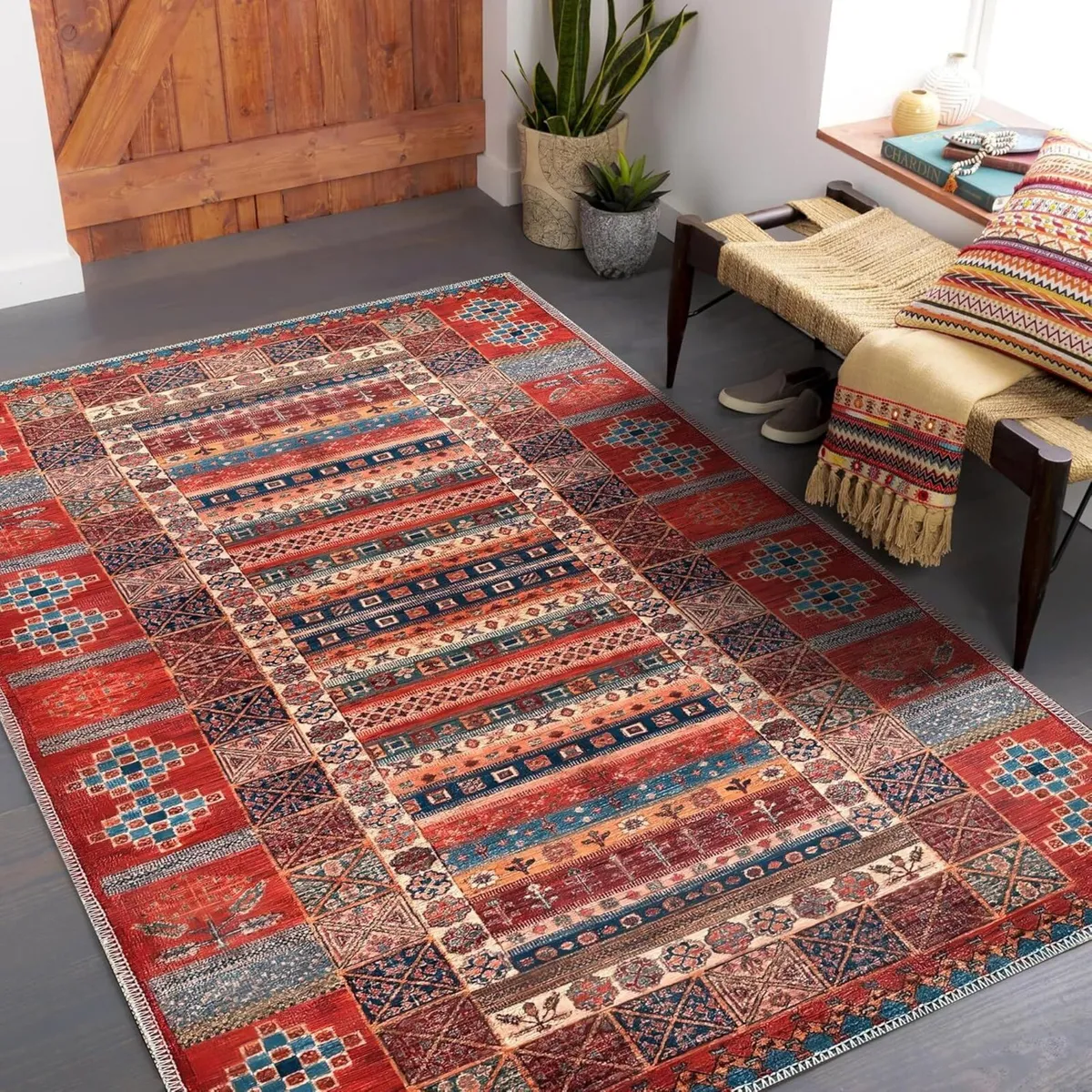 Washable Area Rugs for Living Room Traditional - Image 1