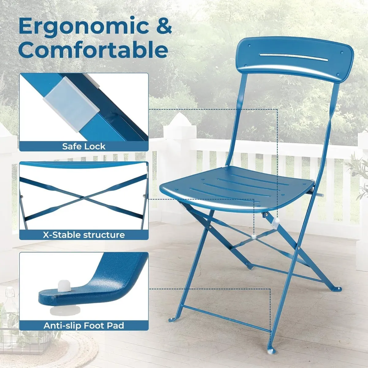 n Garden Furniture Set Outdoor Bistro Table and - Image 4