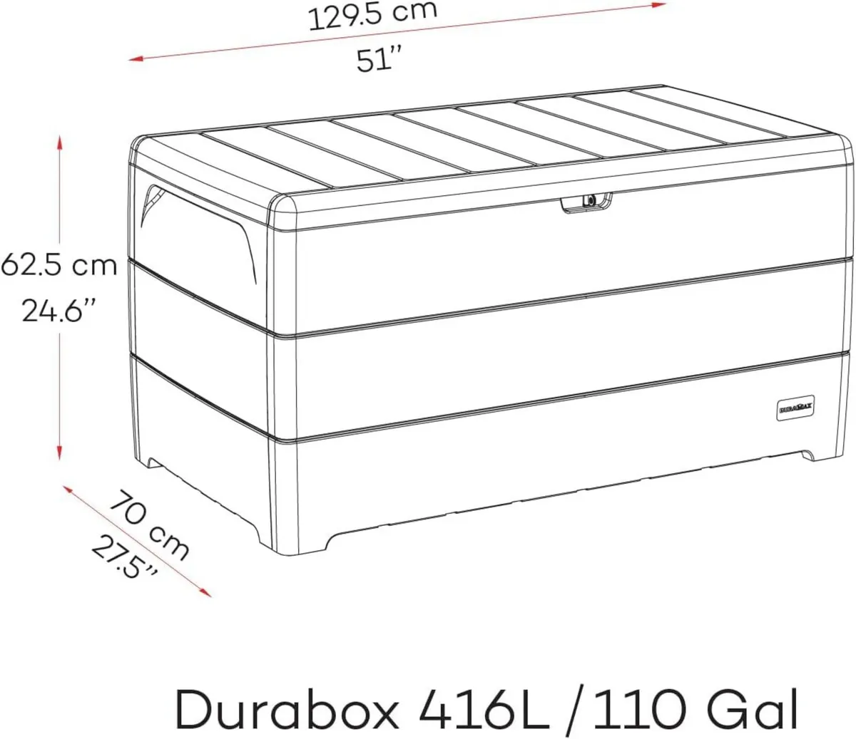 Cedargrain Durabox 416 Litre/ 110 Gallons Outdoor - Image 3