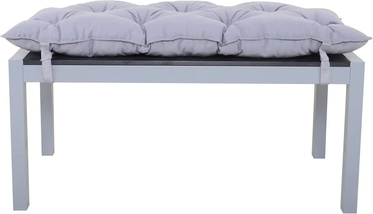 Aluminium Bench with Polywood Surface and Cushion - Image 3