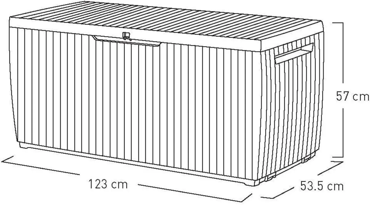 123 x 53.5 57 cm Springwood Outdoor Plastic - Image 3