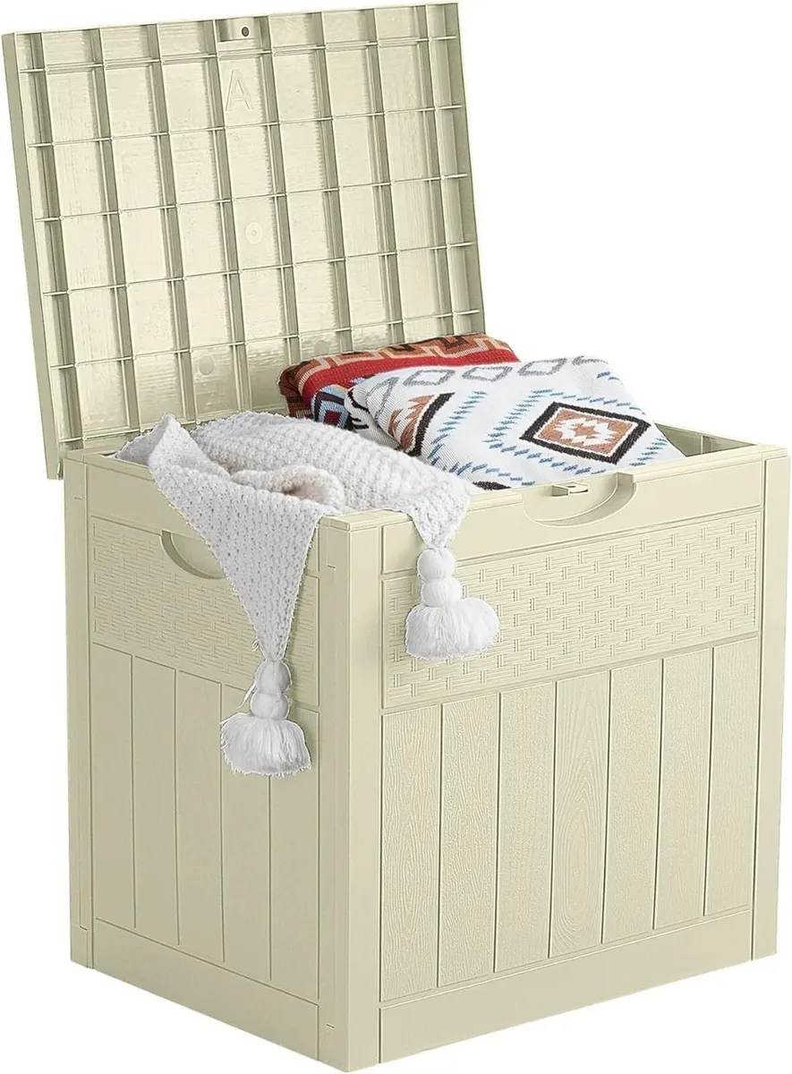 33 Gallon Deck Box Small Outdoor Storage Waterproo - Image 1