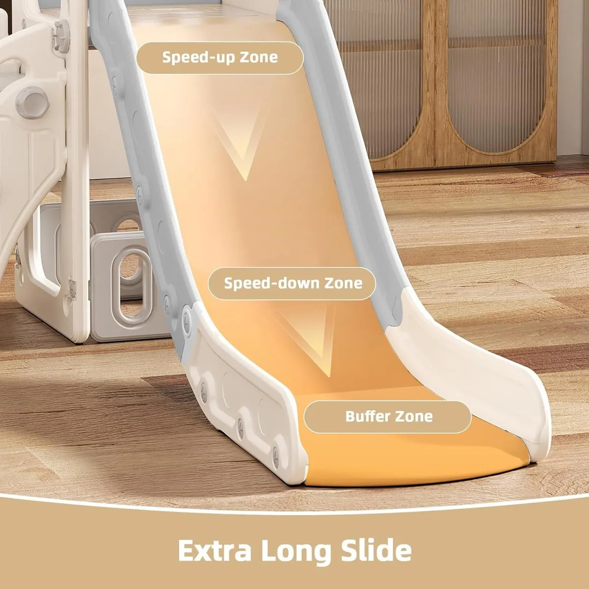 5-in-1 Kids Slide Toddler Castle with Stairs - Image 4