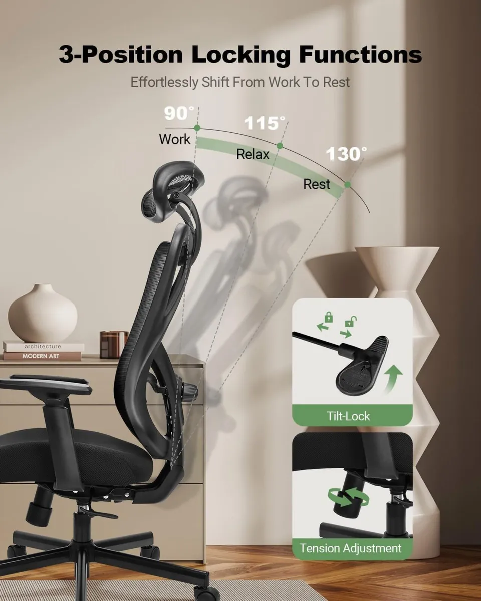 Ergonomic Office Chair High Back Mesh Computer - Image 4