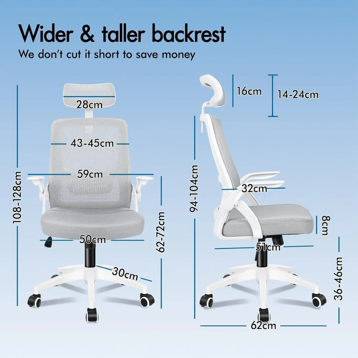 Ergonomic Office Chair with Headrest High Back - Image 3