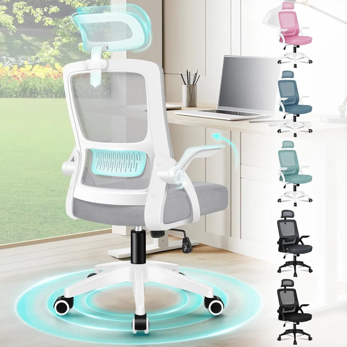 Ergonomic Office Chair with Headrest High Back - Image 1