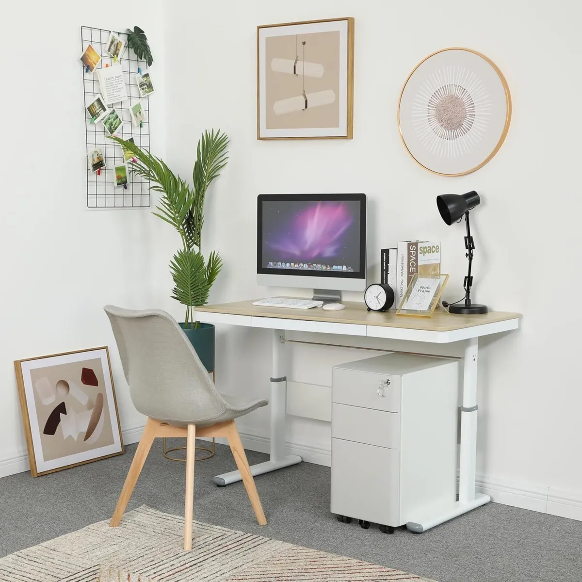 3-Drawers Filing Cabinet Lockable Home Office - Image 2