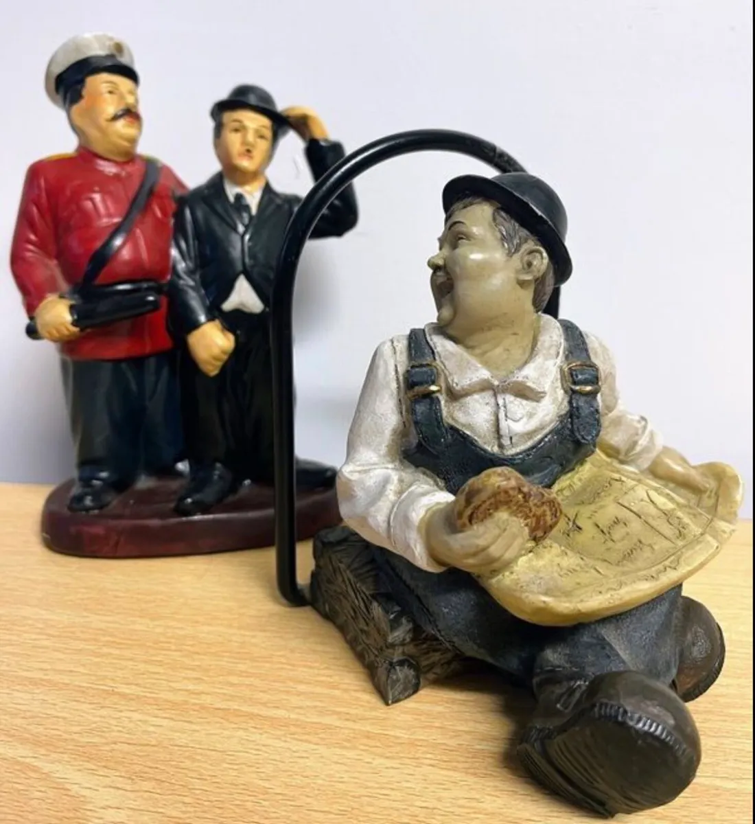 Collection of 4 Laurel and Hardy Figurines - Image 1