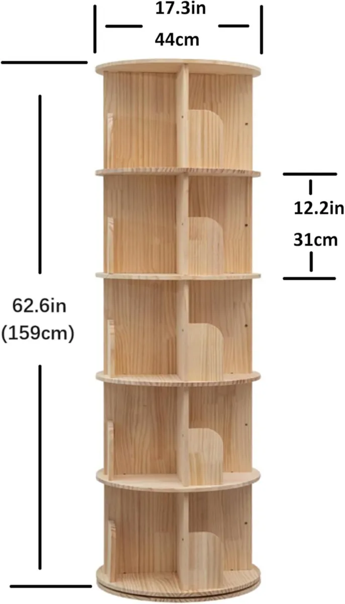 Rotating Bookshelf 360 Display Floor Standing - Image 2