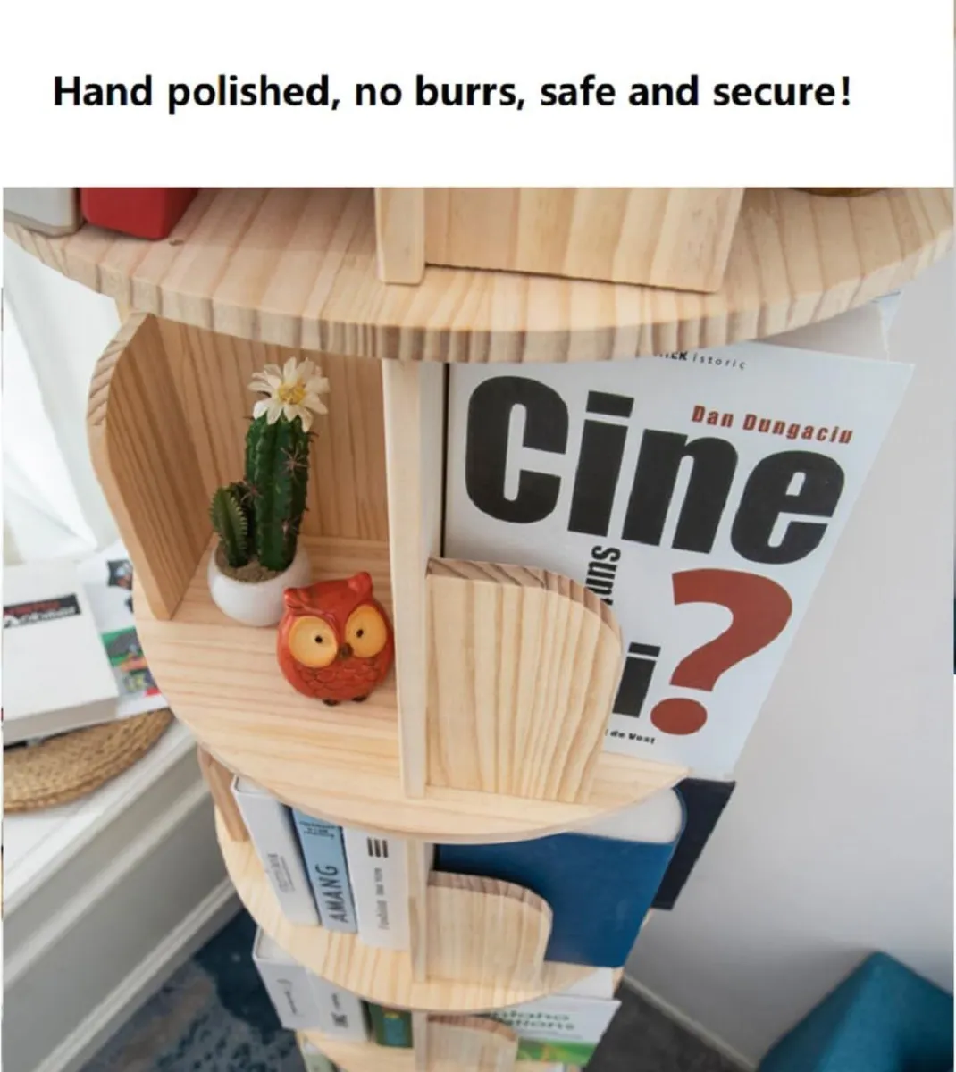 Rotating Bookshelf 360 Display Floor Standing - Image 4