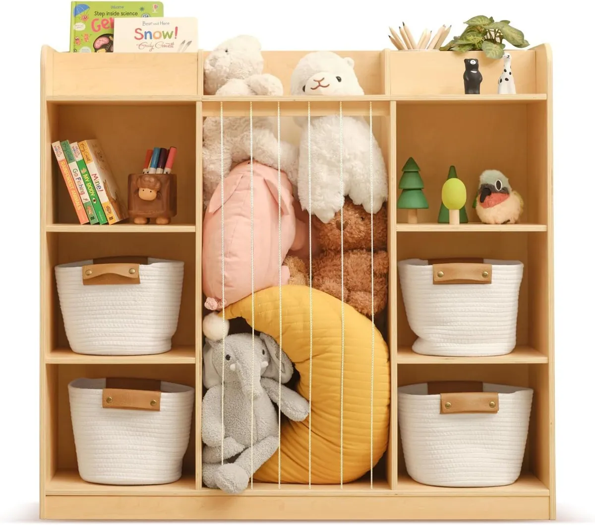Stuffed Animal Storage 3-Tier Cube Organizer - Image 1