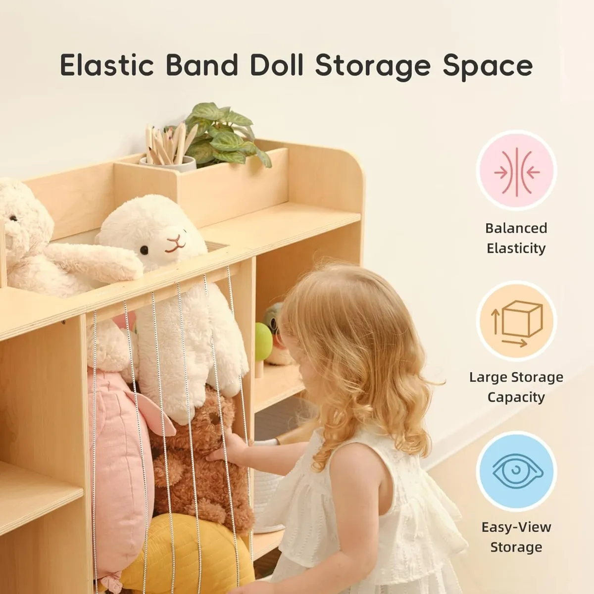 Stuffed Animal Storage 3-Tier Cube Organizer - Image 4