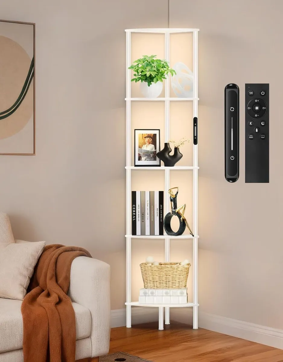 5 Tier Floor Lamp with Shelves LED Light Touch - Image 1