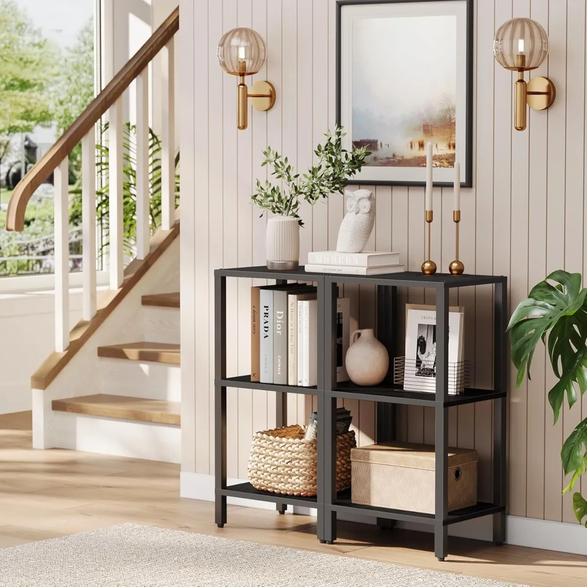 Bookshelf 6-Tier Tall Book Shelf Narrow Bookcase - Image 4