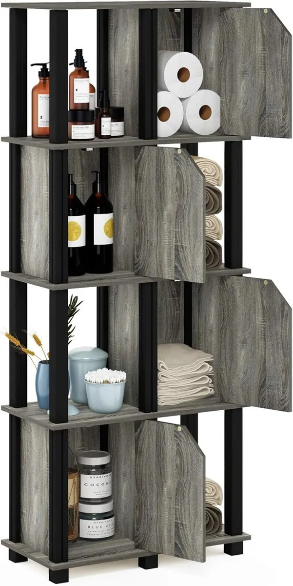 Brahms 5-Tier Storage Shelf with 4 Doors French - Image 4