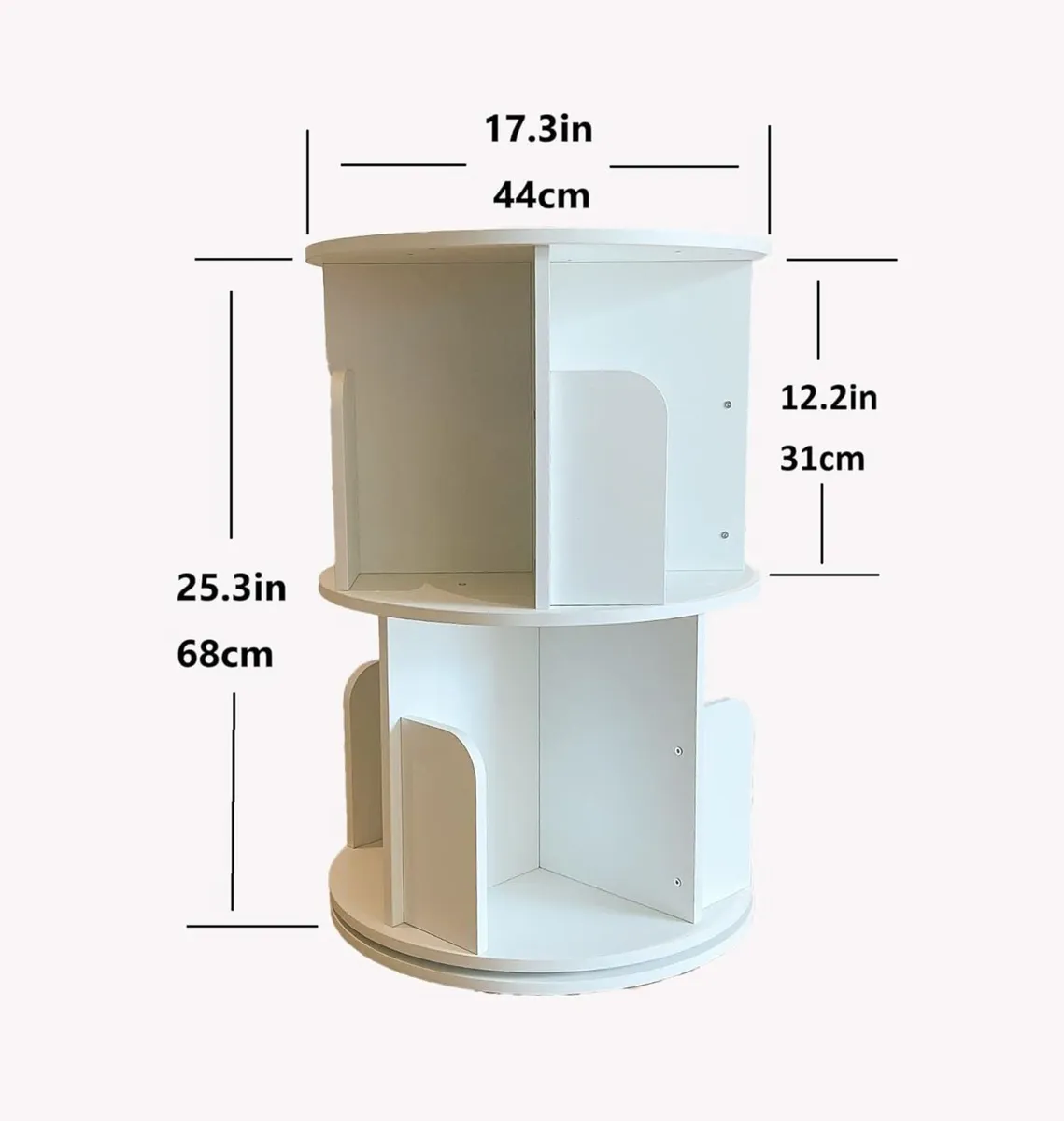 Wooden Rotating Bookshelf 360 Display Floor - Image 2