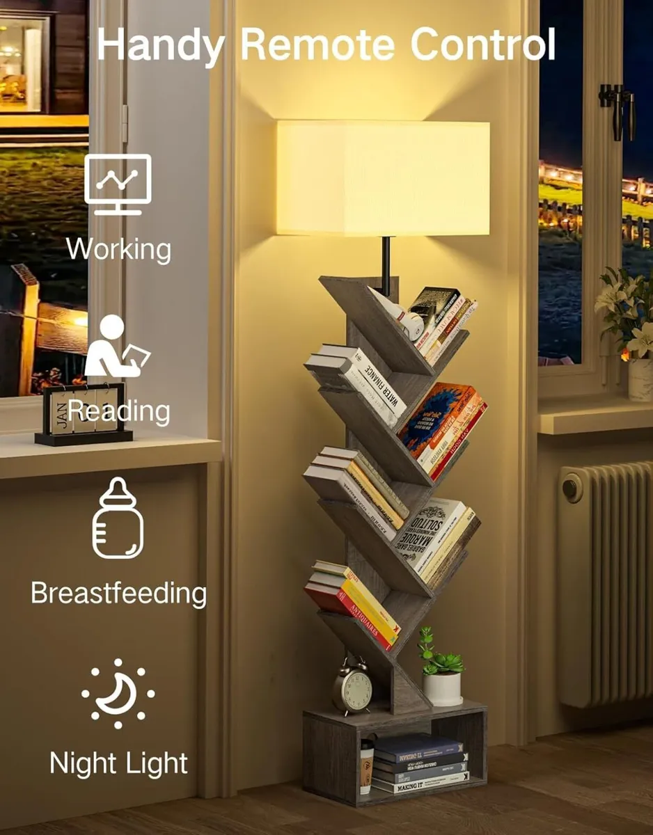 6 Tier Tree Bookshelf with Light Remote Small - Image 4