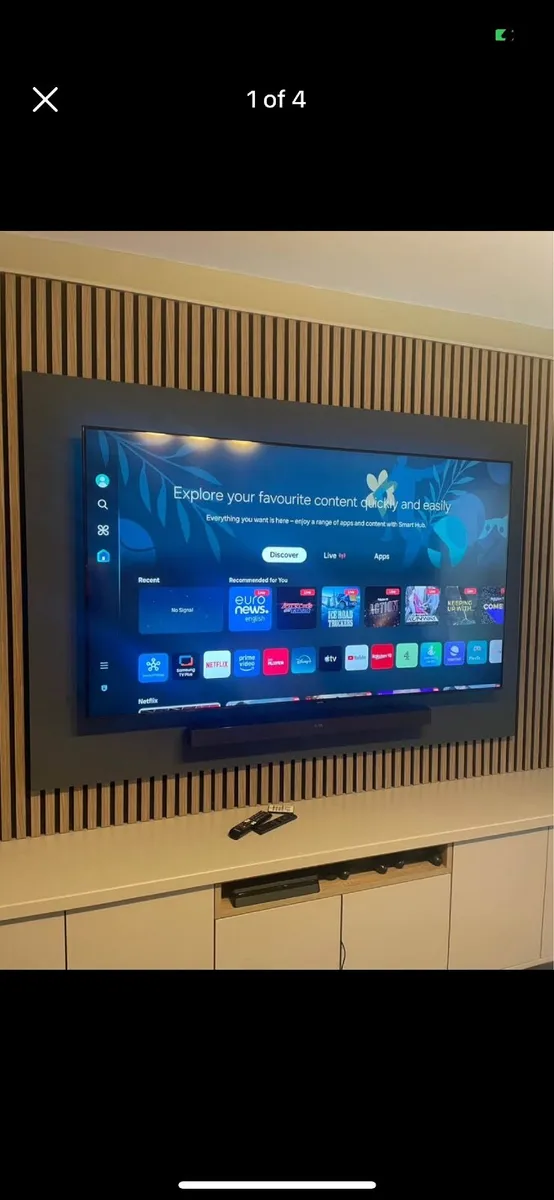 65” Samsung 4K tv and Samsung soundbar - Image 1