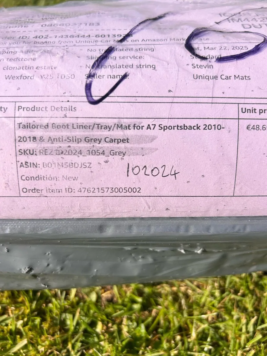 Audi A7 boot Matt brand new