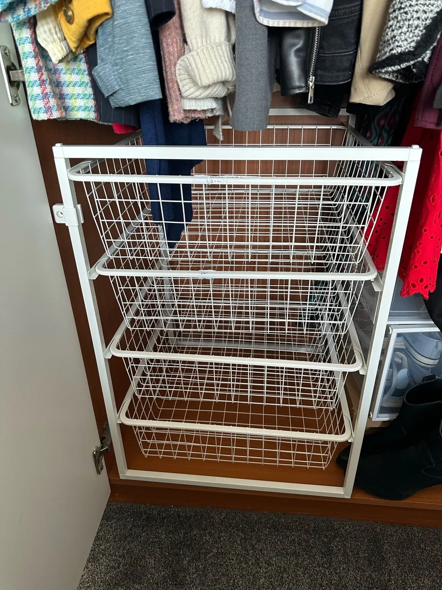 IKEA ALGOT Wire Basket Drawer Unit - Image 3