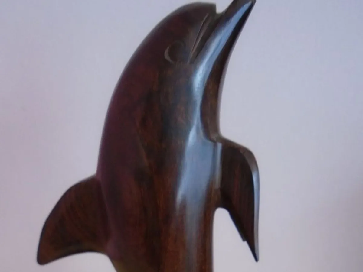 Dolphin ornament, Wooden ornament. Home decor - Image 1