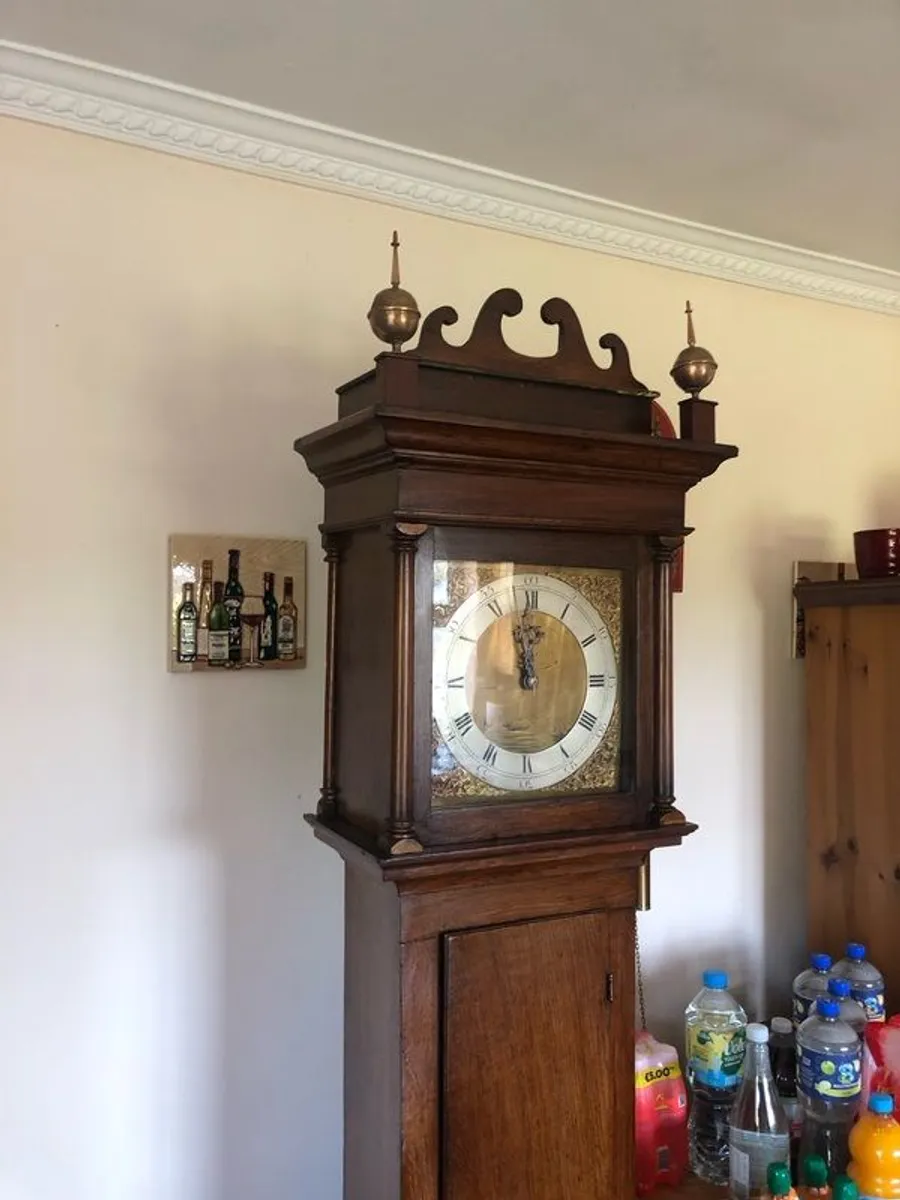 Brass Faced Grandfather Clock - Image 2