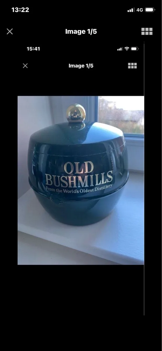 Rare Vintage Old Bushmills Ice Bucket - Image 1