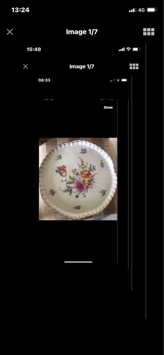 Antique Hand Painted Meissen Dish - Image 1