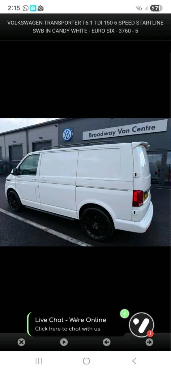 Vw Transporter 2003-2024  Rear Spoiler PAINTED - Image 1