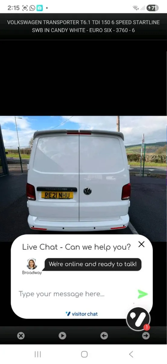 Vw Transporter 2003-2024  Rear Spoiler PAINTED - Image 4