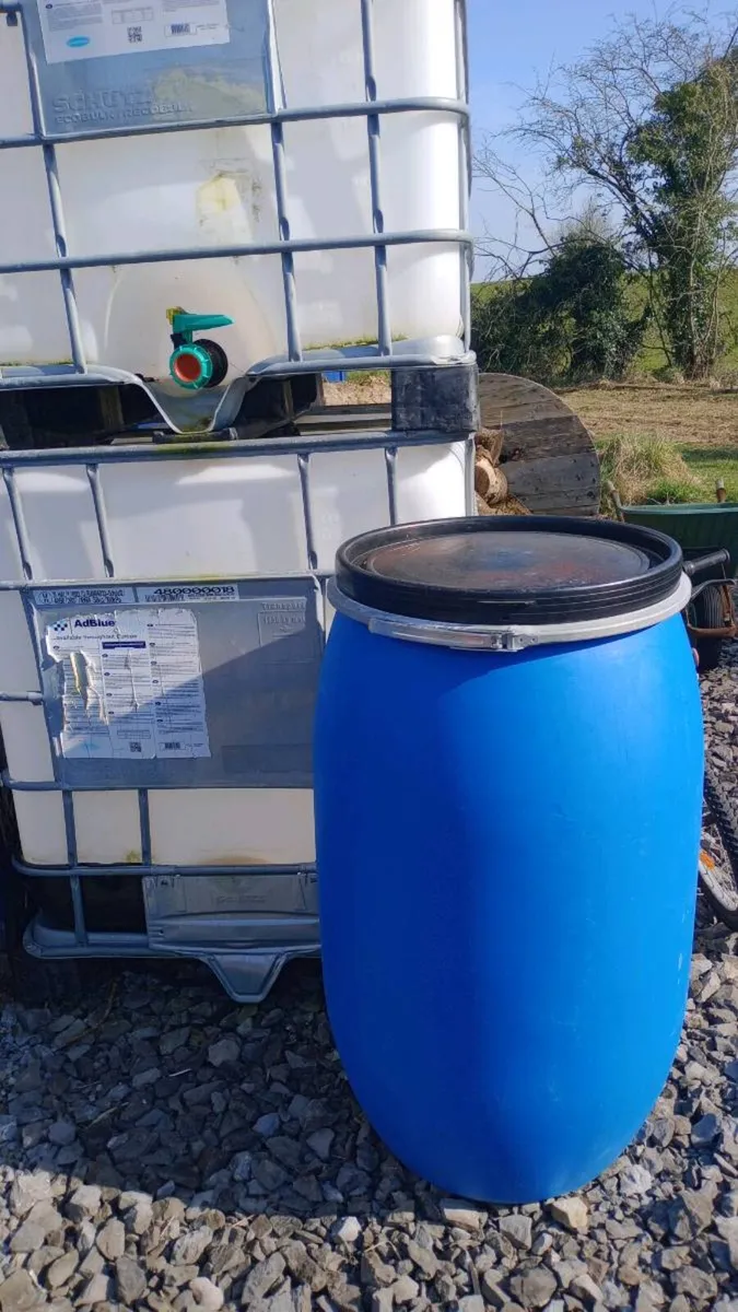 IBC + blue barrels. - Image 1
