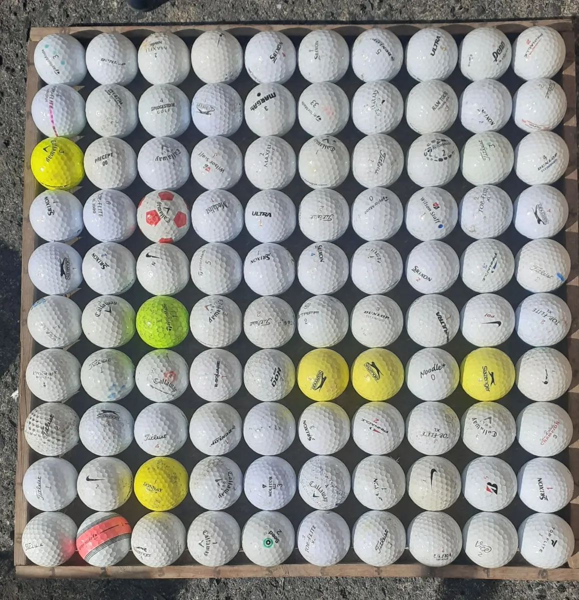 100 Practice golf balls 30eu