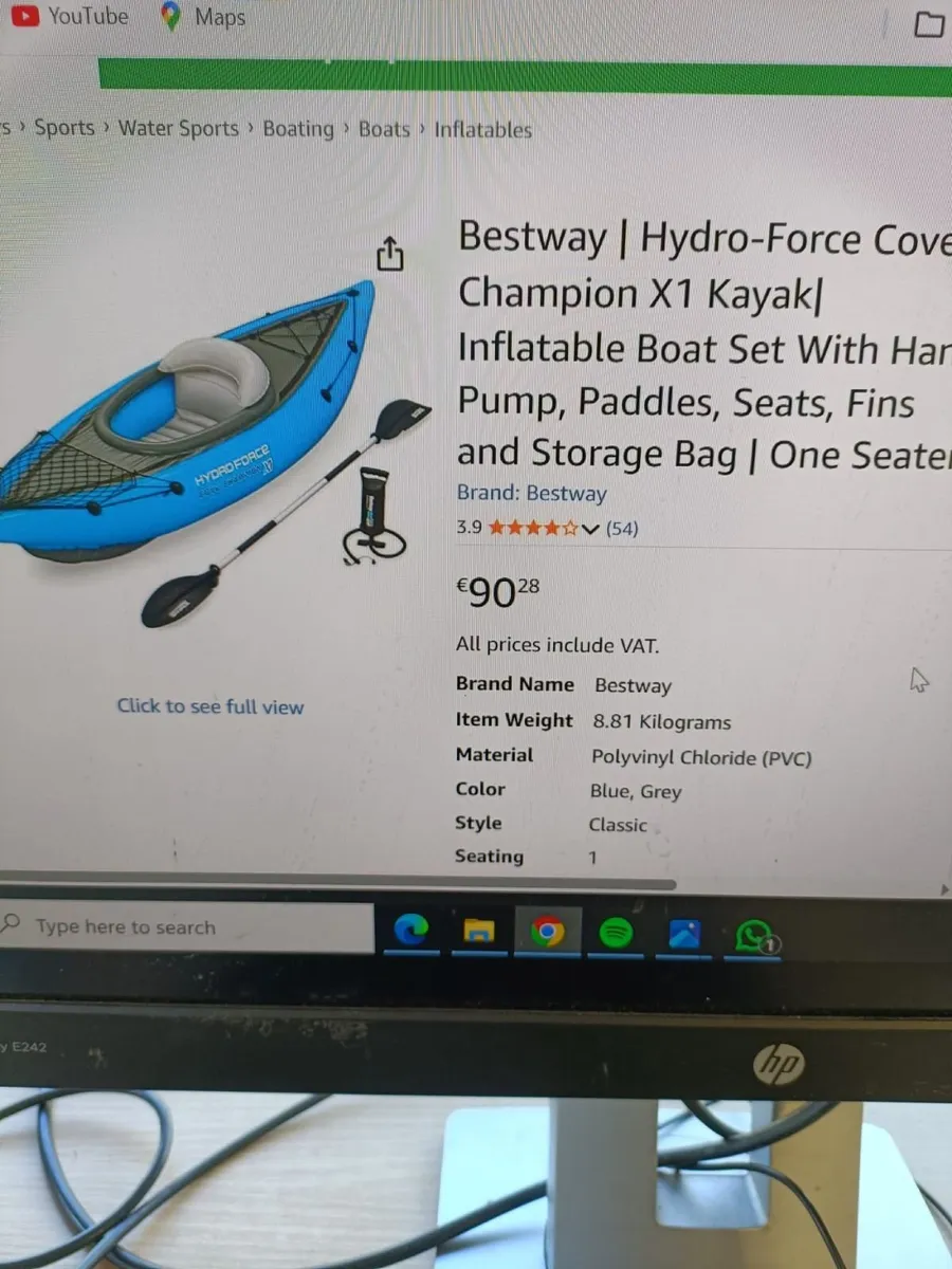 kayak Inflatable 1-seater - Image 2