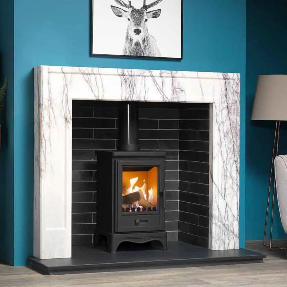 Allora Lilac Marble Fireplace Surround 51'' - Image 2