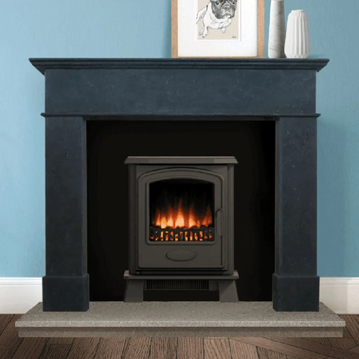 Balmoral Rio Cinza Agean Limestone 54'' Fireplace - Image 2