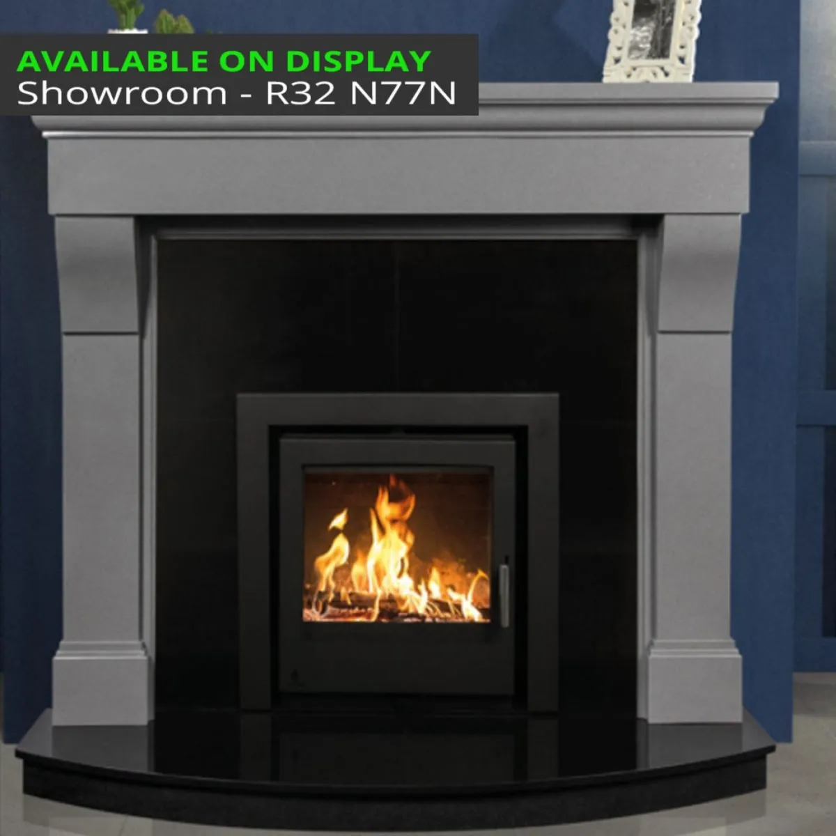 Cabra Luna Grey Marble Fire-Surround 54" - Image 1
