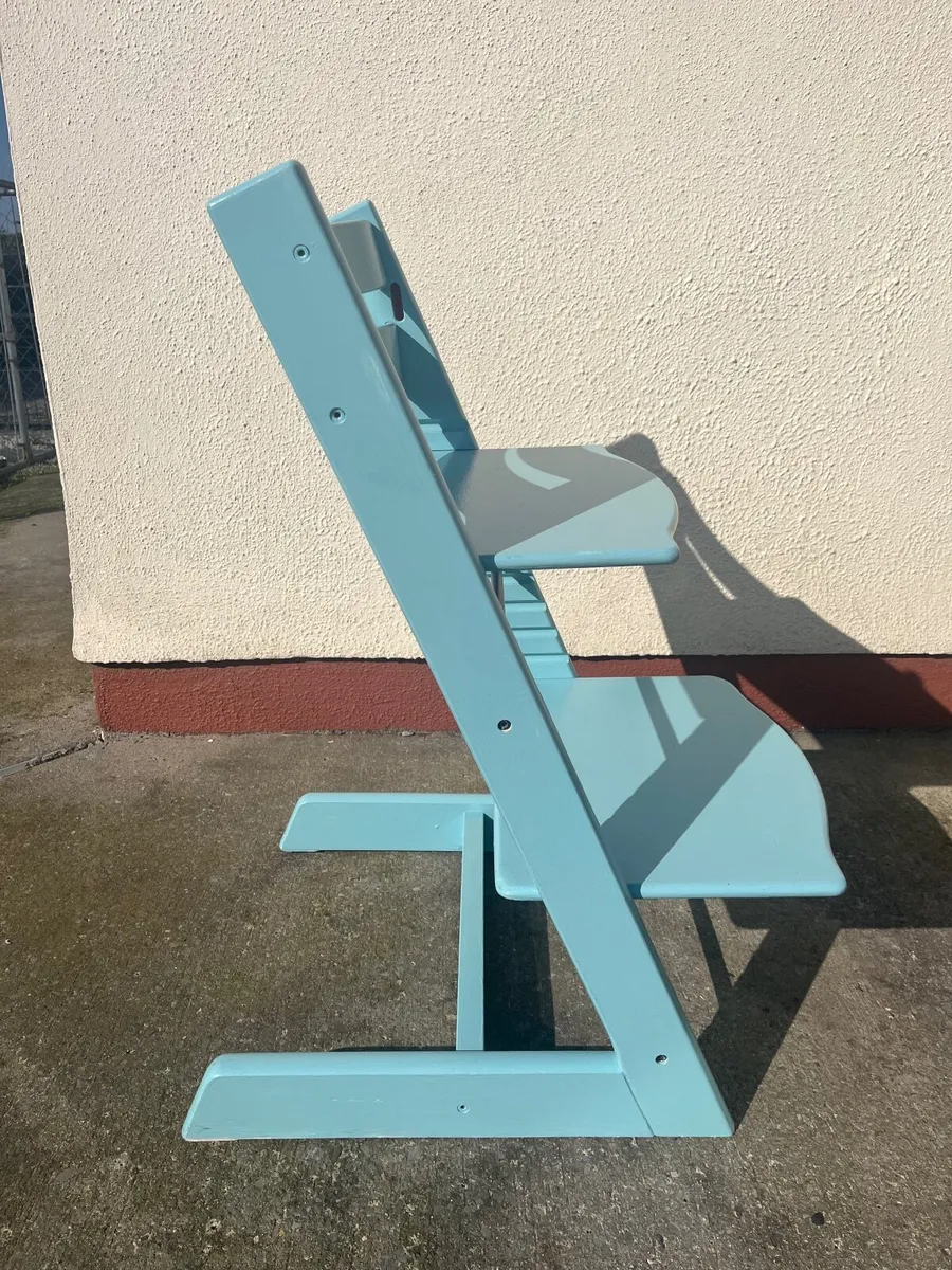 Tripp Trapp Chair, repainted blue. - Image 1