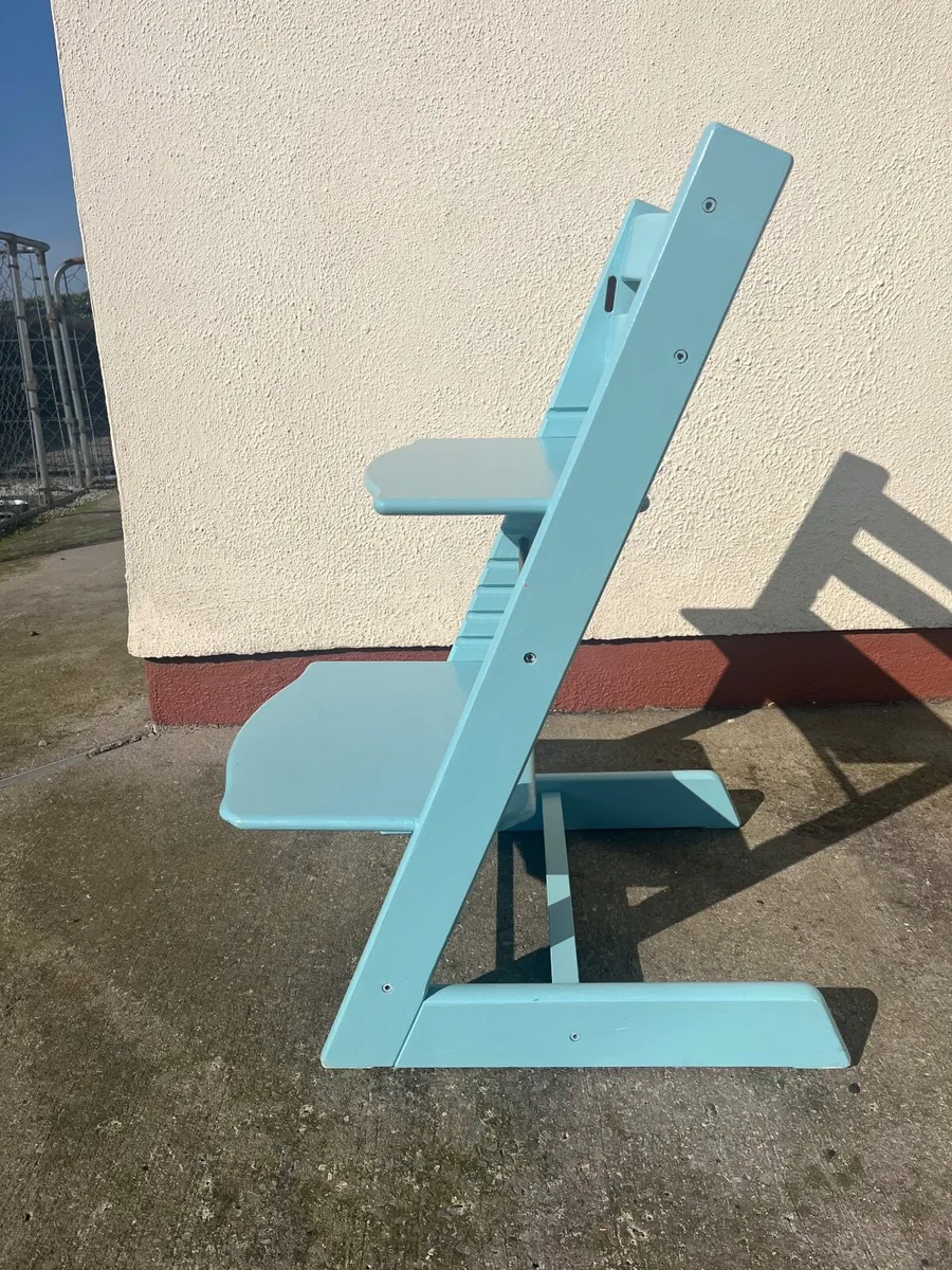 Tripp Trapp Chair, repainted blue. - Image 2