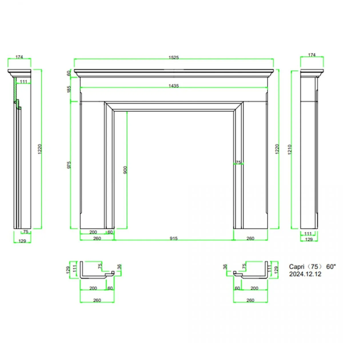 Capri 75 Fireplace - Image 2