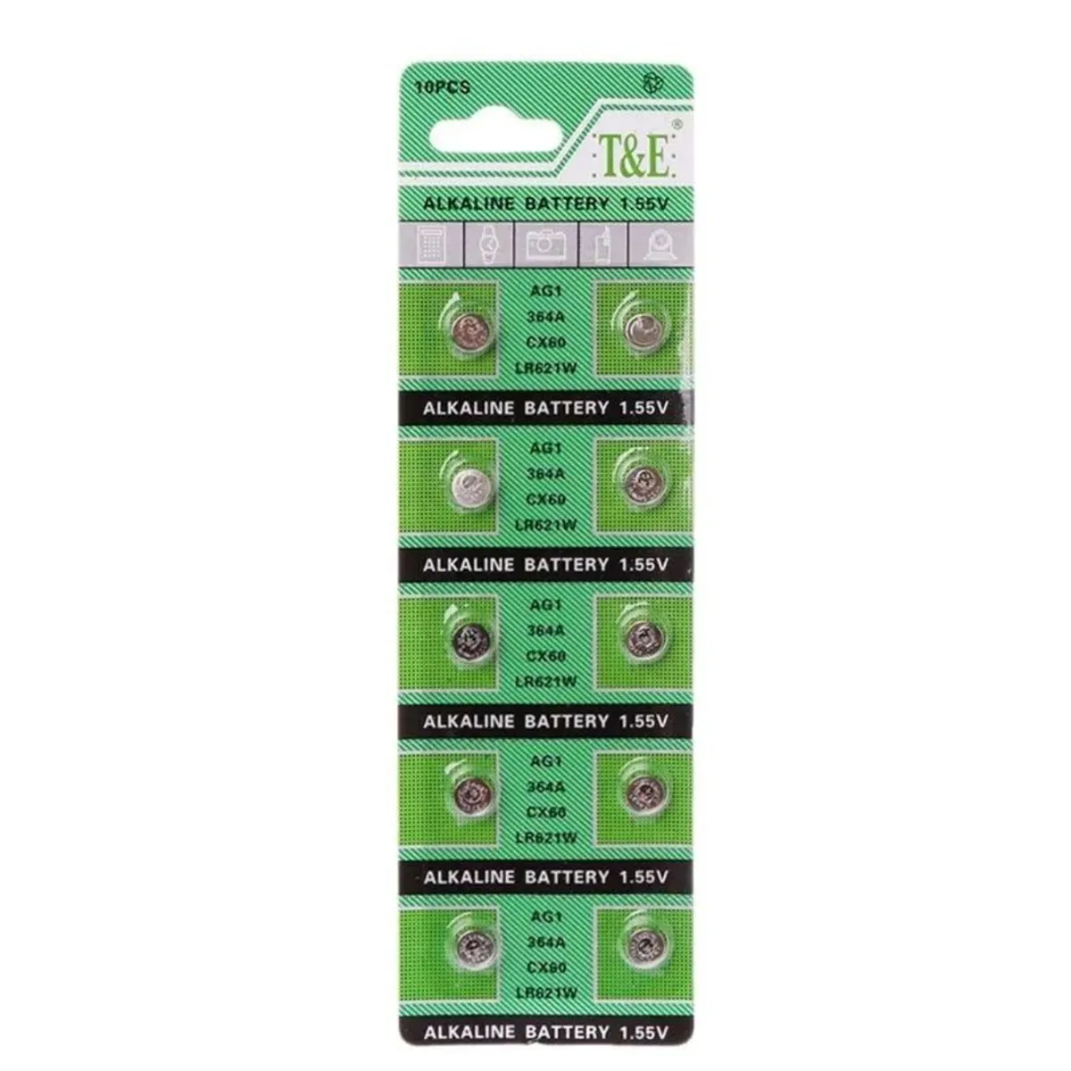 AG1 LR621 SR621SW 364 1.5V Button Battery 10 Pack - Image 1
