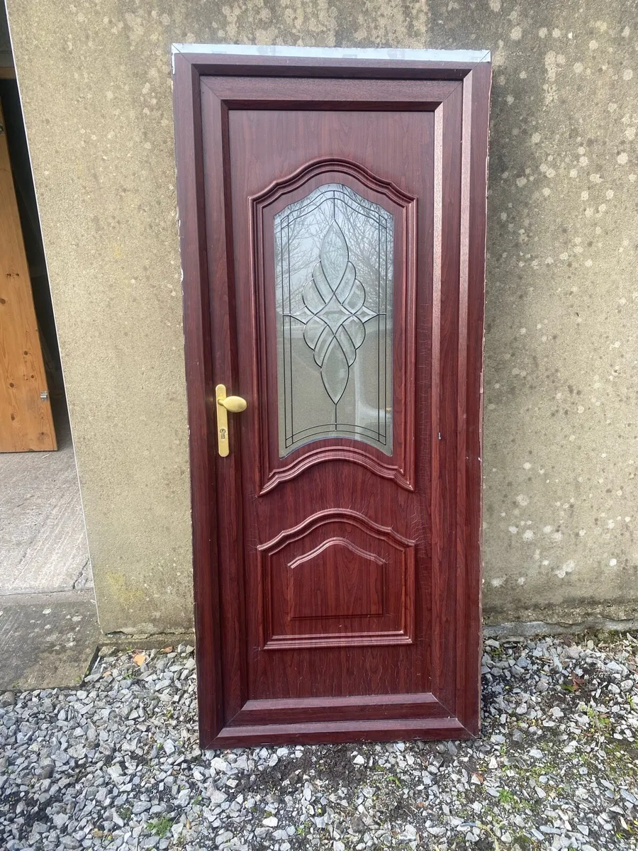 HIGH QUALITY UPVC BROWN FRONT DOOR