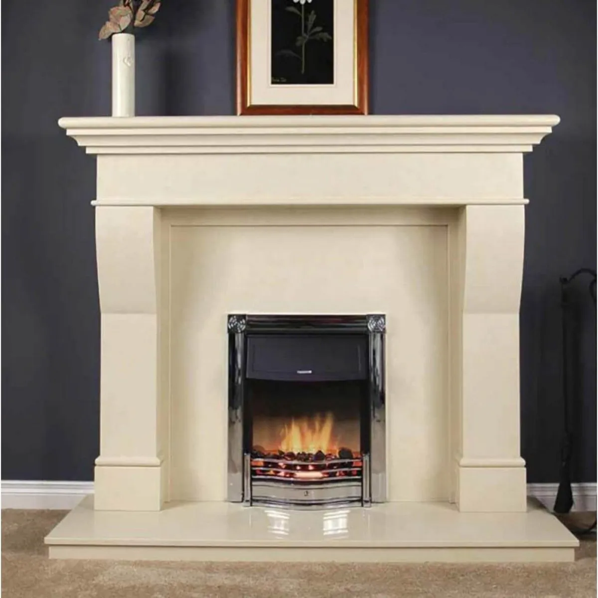 Estada Cream Marble Fireplace Surround 54'' / 60'' - Image 1