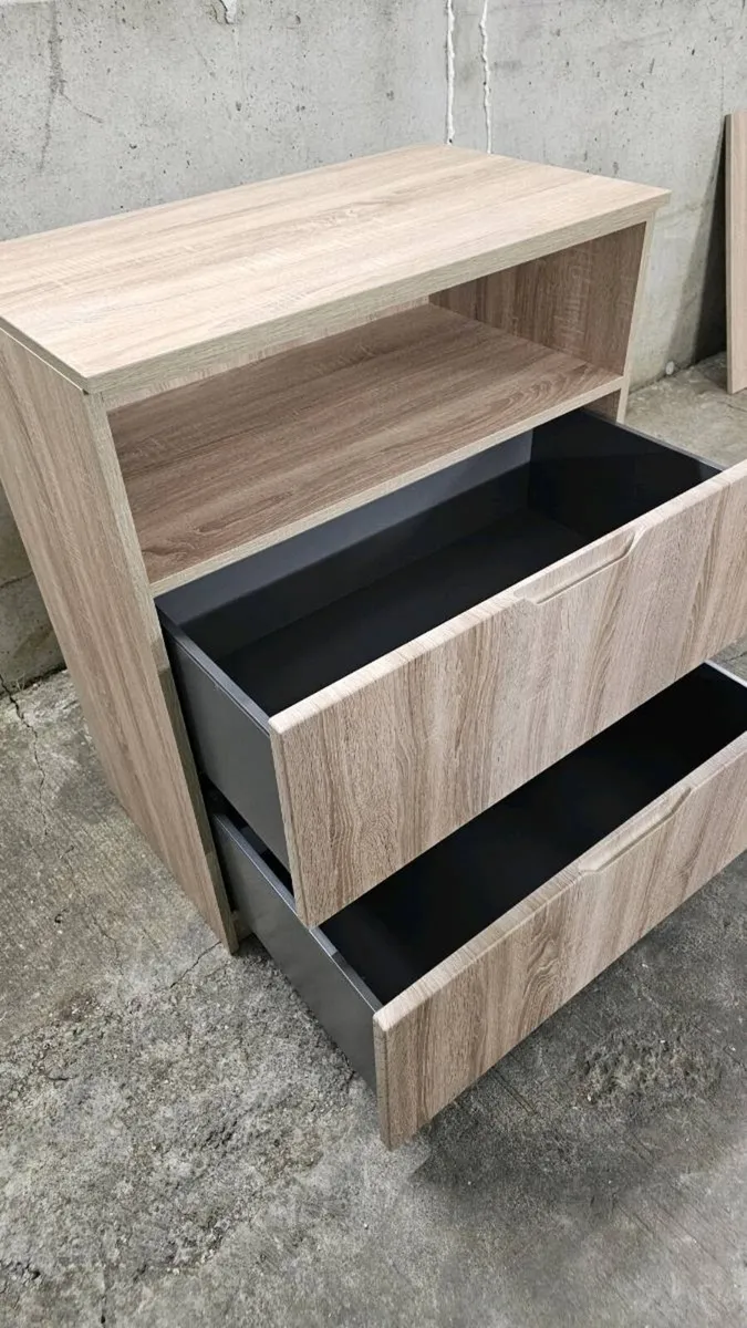 Modern Light Oak 2-Drawer Chest - Image 1