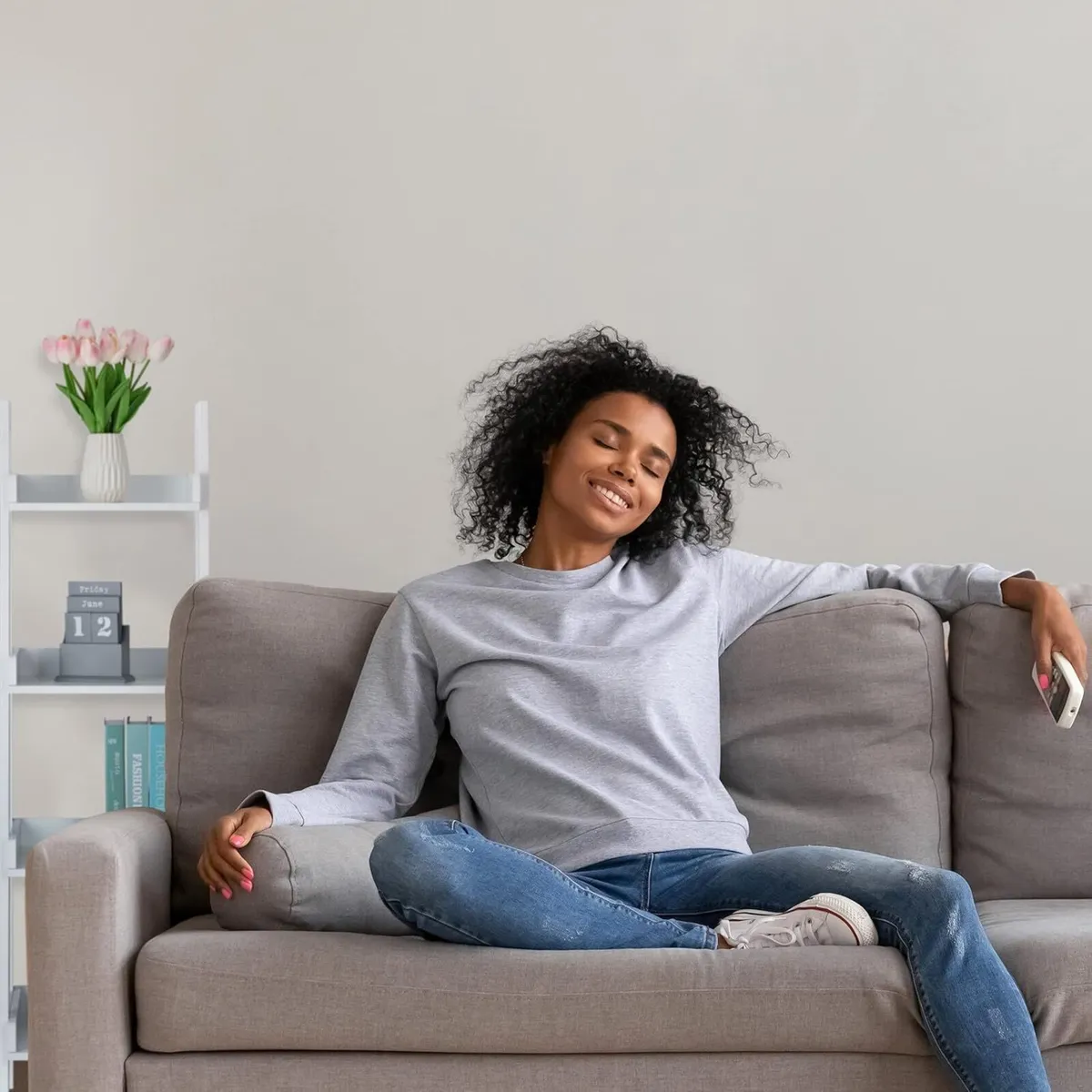 Freestanding Shelf with 4 Levels Ladder Rack for - Image 4